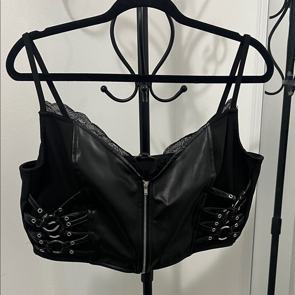 Fashion Nova Black Corset Top - Picture 2 of 8